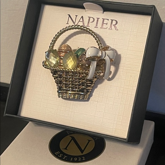 Napier Jewelry - NWT Vintage Napier Easter Basket Brooch